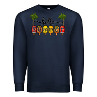 Navy 1hello summer Premium Sweatshirt - CowhideDigitalArt