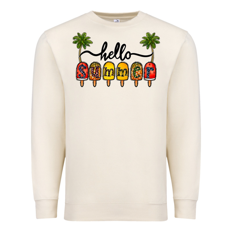 1hello Summer Premium Sweatshirt by CowhideDigitalArt | Teevron