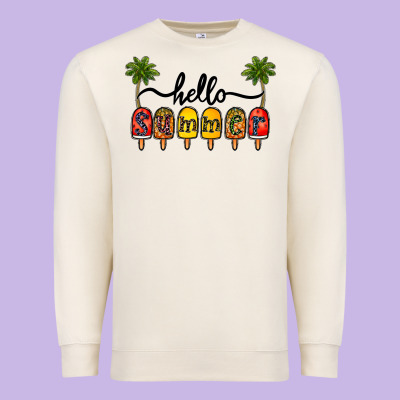 1hello Summer Premium Sweatshirt Designed By Cowhidedigitalart