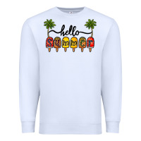 White 1hello summer Premium Sweatshirt - CowhideDigitalArt