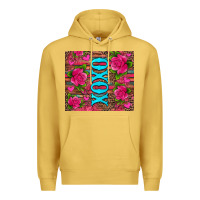 Antique Gold xoxo valentine's day pink roses and hearts Premium Hoodie - Jasminsmagicworld