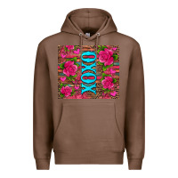 Chestnut xoxo valentine's day pink roses and hearts Premium Hoodie - Jasminsmagicworld
