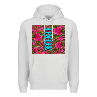 Dove Grey xoxo valentine's day pink roses and hearts Premium Hoodie - Jasminsmagicworld