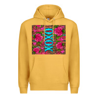 Mustard xoxo valentine's day pink roses and hearts Premium Hoodie - Jasminsmagicworld