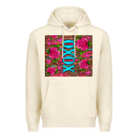 Sandshell xoxo valentine's day pink roses and hearts Premium Hoodie - Jasminsmagicworld