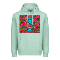 Seafoam xoxo valentine's day pink roses and hearts Premium Hoodie - Jasminsmagicworld
