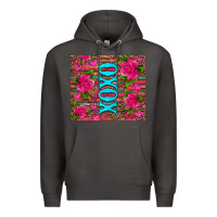 Smoke xoxo valentine's day pink roses and hearts Premium Hoodie - Jasminsmagicworld