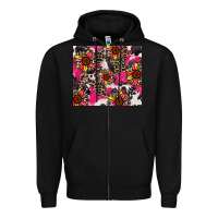 Black sunflower cowhide Zipper Hoodie - Zillion Design Studio
