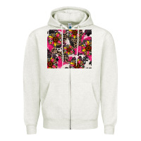 Oatmeal Heather sunflower cowhide Zipper Hoodie - Zillion Design Studio