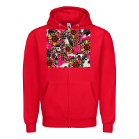 Red sunflower cowhide Zipper Hoodie - Zillion Design Studio