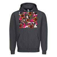 Smoke sunflower cowhide Zipper Hoodie - Zillion Design Studio