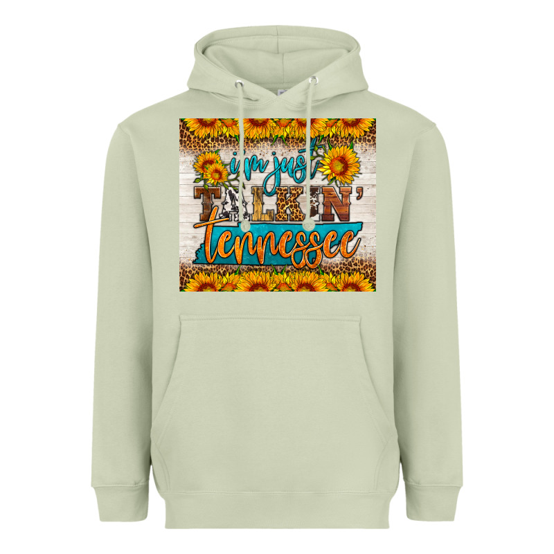 I'm Just Talking Tennessee Tumbler Heavyweight Hoodie by HRA Design Shop | Teevron