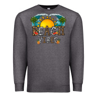 Charcoal Heather beach vibes Premium Sweatshirt - CowhideDigitalArt