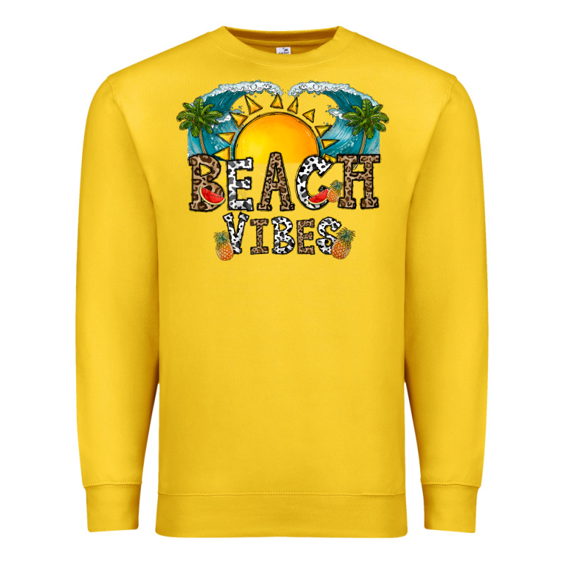 Beach Vibes Premium Sweatshirt by CowhideDigitalArt | Teevron