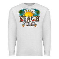 Oatmeal Heather beach vibes Premium Sweatshirt - CowhideDigitalArt