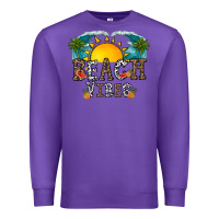 Purple beach vibes Premium Sweatshirt - CowhideDigitalArt