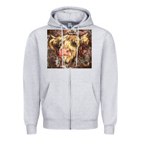 Heather Grey leopard cow Zipper Hoodie - Zillion Design Studio