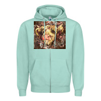 Seafoam leopard cow Zipper Hoodie - Zillion Design Studio