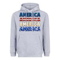 Heather Grey America 4th of July Heavyweight Hoodie - CowGirlArtShop
