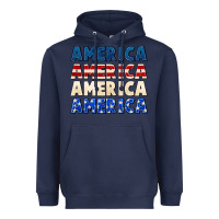 Navy America 4th of July Heavyweight Hoodie - CowGirlArtShop