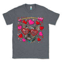 Charcoal Heather Valentine's day french bulldog puppy Classic Tee - RanaPortraitStore