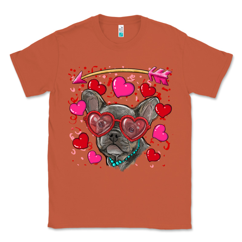 Valentine's Day French Bulldog Puppy Classic Tee by RanaPortraitStore | Teevron