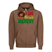 Chestnut i am black history with afro black girl Zipper Hoodie - texasbilliewilder