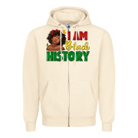 Sandshell i am black history with afro black girl Zipper Hoodie - texasbilliewilder