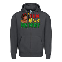Smoke i am black history with afro black girl Zipper Hoodie - texasbilliewilder