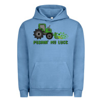 Pigment Pebble Blue pushin' my luck Urban Hoodie - MaliasSmallBusiness