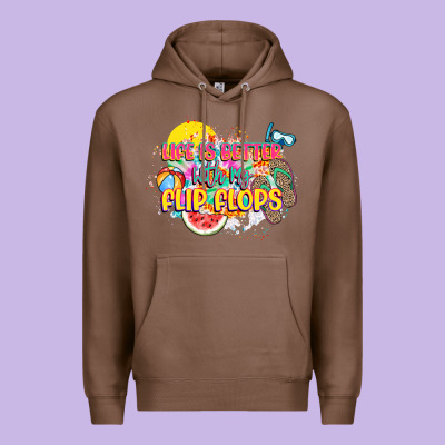 Life Is Better With My Flip Flops Premium Hoodie Designed By Nancycooperartshop