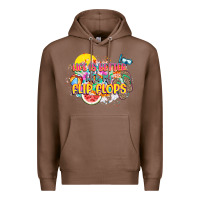 Chestnut Life is better with my flip flops Premium Hoodie - NancyCooperArtShop