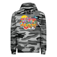 Slate Camo Life is better with my flip flops Premium Hoodie - NancyCooperArtShop
