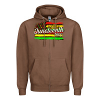 Chestnut juneteenth 1865 with crown flag Zipper Hoodie - texasbilliewilder