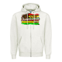 Juneteenth 1865 With Crown Flag Zipper Hoodie | Teevron