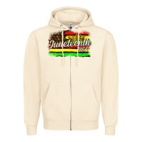 Sandshell juneteenth 1865 with crown flag Zipper Hoodie - texasbilliewilder