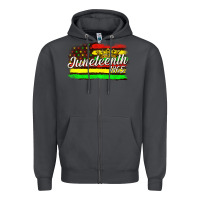 Smoke juneteenth 1865 with crown flag Zipper Hoodie - texasbilliewilder