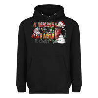 Black I Believe In Santa And Coffee Heavyweight Hoodie - CowhideDigitalArt
