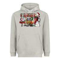 Moon Dust I Believe In Santa And Coffee Heavyweight Hoodie - CowhideDigitalArt