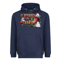 Navy I Believe In Santa And Coffee Heavyweight Hoodie - CowhideDigitalArt