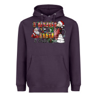 Plum I Believe In Santa And Coffee Heavyweight Hoodie - CowhideDigitalArt