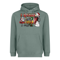 Sage I Believe In Santa And Coffee Heavyweight Hoodie - CowhideDigitalArt