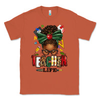 Copper teacher life afro messy bun Classic Tee - texasbilliewilder