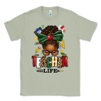 Matcha teacher life afro messy bun Classic Tee - texasbilliewilder