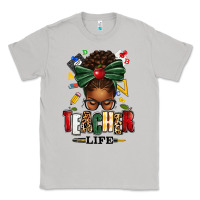Moon Dust teacher life afro messy bun Classic Tee - texasbilliewilder