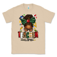 Mushroom teacher life afro messy bun Classic Tee - texasbilliewilder