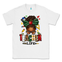 White teacher life afro messy bun Classic Tee - texasbilliewilder