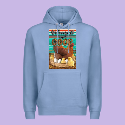 Western Welcome To Our Coop Premium Hoodie Designed By Lillyallendesigns