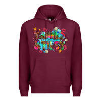 Burgundy tanned and tipsy Premium Hoodie - AdoDesignShop