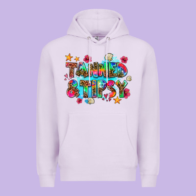 Tanned And Tipsy Premium Hoodie Designed By Adodesignshop